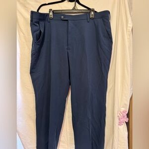 George Blue Dress Pants Flat Front Tailored